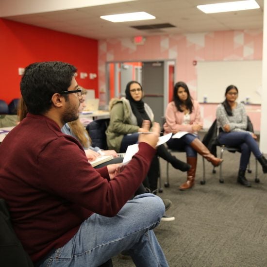 students in class at UIC