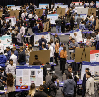 Overall view of the University of Illinois Chicago College of Engineering’s Engineering Expo. 