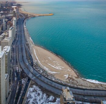 View of Lake Michigan from Chicago skyline
                  