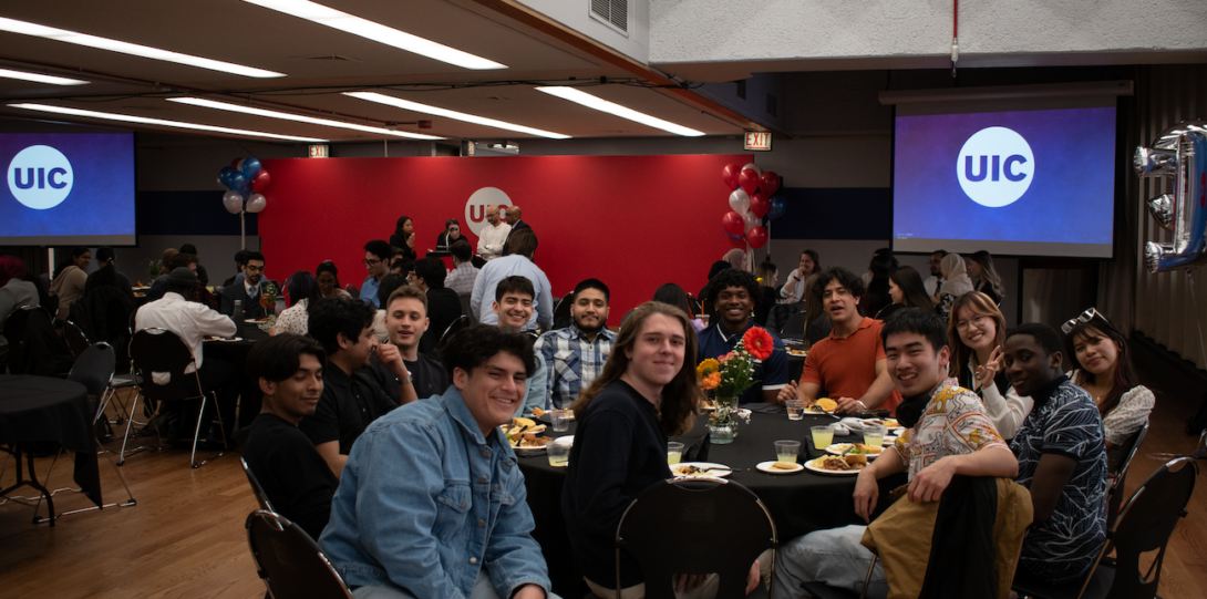 students enjoy the delicious food and company of their classmates at the inaugural banquet