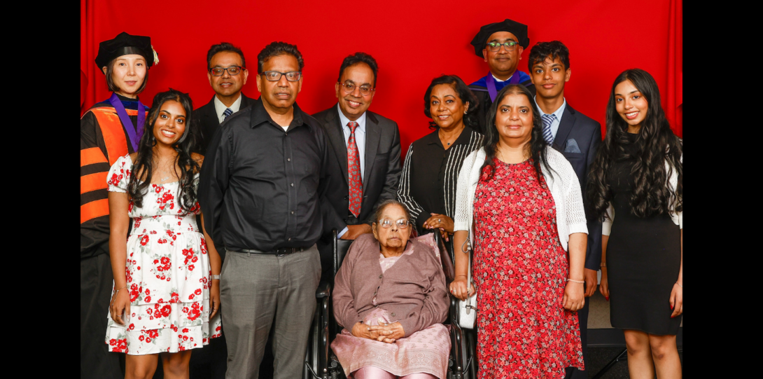 Both Dr. Satish C. Saxena and Asha Saxena Professors and the Saxena family.